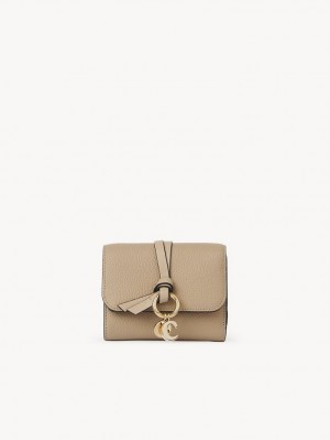 Chloe Alphabet Small Tri-fold Küçük Cüzdan Kahverengi | CHE-SR14294