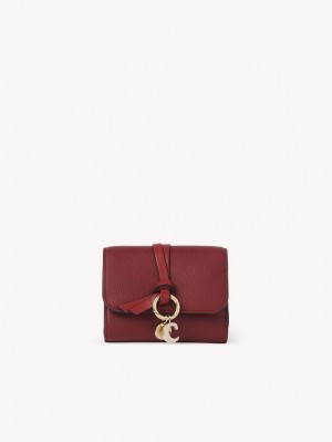 Chloe Alphabet Small Tri-fold Küçük Cüzdan Koyu | CHE-SR14289