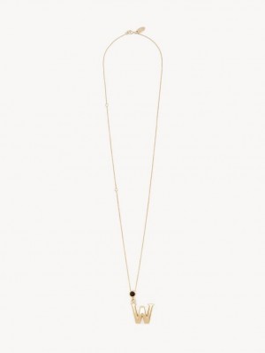 Chloe Alphabet With Pendant Kolye Altın | CHE-SR14333