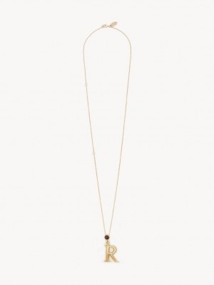 Chloe Alphabet With Pendant Kolye Altın | CHE-SR14338