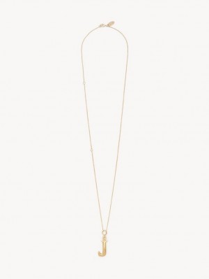 Chloe Alphabet With Pendant Kolye Altın | CHE-SR14346