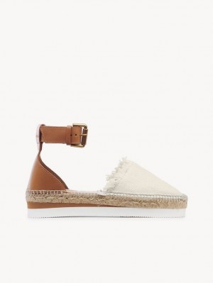 Chloe Glyn Espadril Sandalet Beyaz | CHE-SR14820