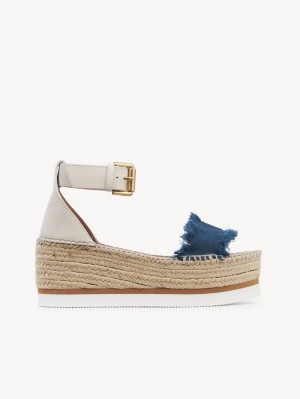 Chloe Glyn Platform Sandalet Koyu Mavi | CHE-SR14825