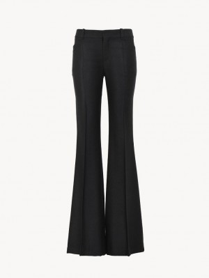 Chloe High-waisted Flare Pantolon Siyah | CHE-SR14015