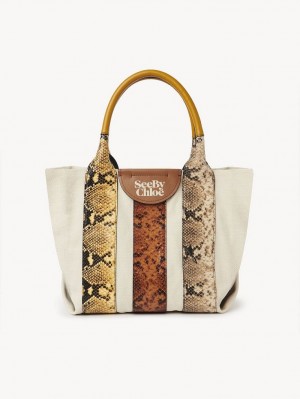 Chloe Laetizia Small Tote Çanta Kahverengi | CHE-SR14700