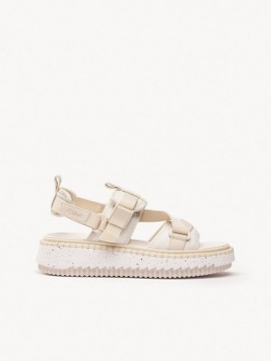 Chloe Lilli Düz Sandalet Beyaz | CHE-SR14175