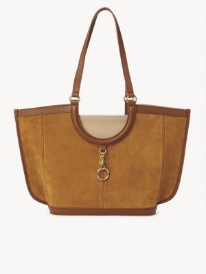 Chloe Mara Tote Çanta Kahverengi | CHE-SR14704