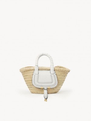 Chloe Marcie Basket Mini Çanta Beyaz | CHE-SR13662