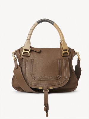 Chloe Marcie Double Carry Omuz Çantası Kahverengi | CHE-SR13439