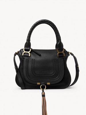 Chloe Marcie Small Double Carry Çapraz Askılı Çanta Siyah | CHE-SR13489