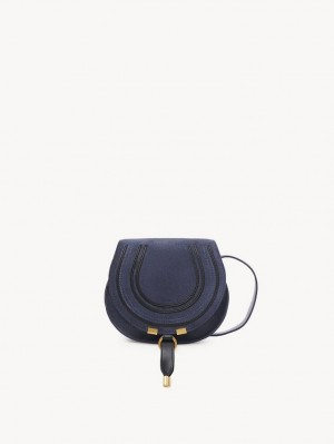 Chloe Marcie Small Saddle Mini Çanta Koyu Gri Lacivert | CHE-SR13685