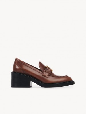 Chloe Marcie Topuklu Loafer Kahverengi | CHE-SR14243