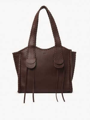 Chloe Medium Mony Tote Çanta Çikolata | CHE-SR13380