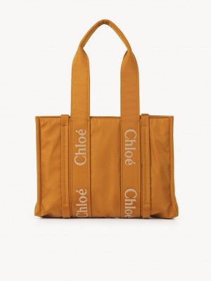 Chloe Medium Woody Tote Çanta Sarı | CHE-SR13287