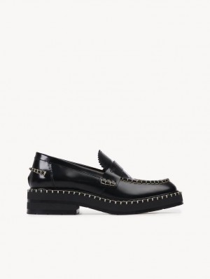 Chloe Noua Düz Loafer Siyah | CHE-SR14245