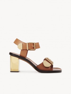 Chloe Rebecca High-heel Sandalet Kahverengi | CHE-SR14140