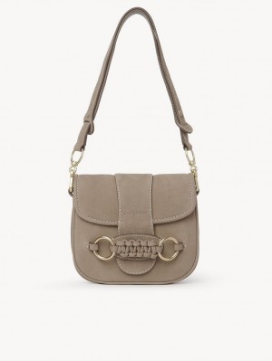 Chloe Saddie Satchel Omuz Çantası Gri | CHE-SR14666