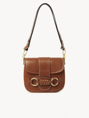 Chloe Saddie Satchel Omuz Çantası Kahverengi | CHE-SR14667