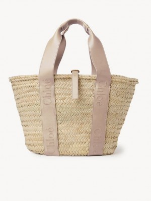 Chloe Sense Medium Basket Tote Çanta Bej Rengi | CHE-SR13382