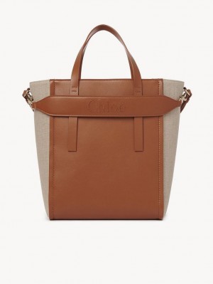 Chloe Sense Medium Tote Çanta Kahverengi | CHE-SR13396