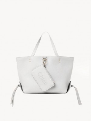 Chloe Sense Small East-west Tote Çanta Beyaz | CHE-SR13328