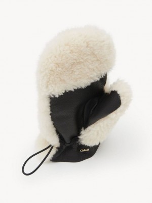 Chloe Shearling Mittens Şapkalar Çikolata | CHE-SR14478