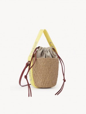 Chloe Small Woody Basket Çapraz Askılı Çanta Sarı Bej Rengi | CHE-SR13565