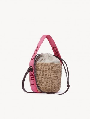 Chloe Small Woody Baskets Pembe Kırmızı | CHE-SR13652