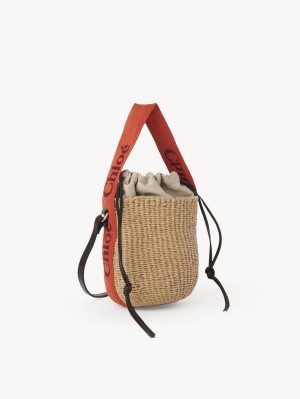 Chloe Small Woody Baskets Turuncu Turuncu | CHE-SR13645