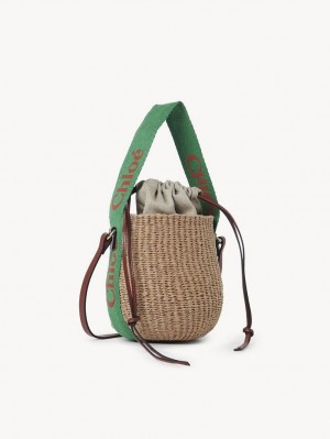 Chloe Small Woody Baskets Yeşil Turuncu | CHE-SR13629