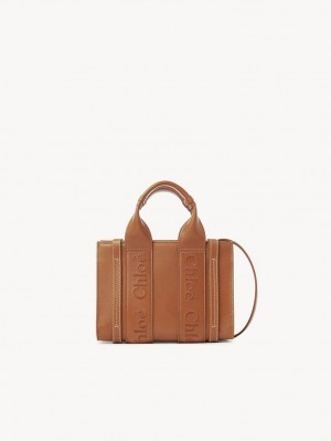 Chloe Woody Tote 1 Mini Çanta Kahverengi | CHE-SR13726