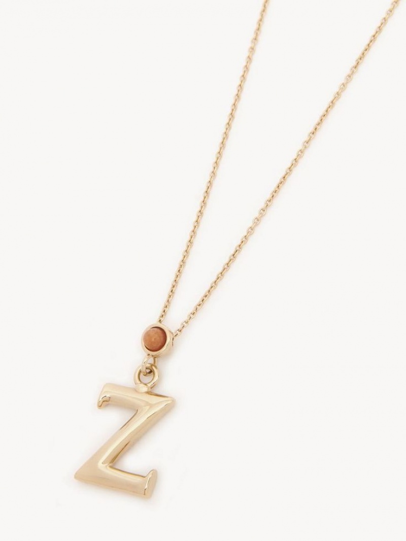 Chloe Alphabet With Pendant Kolye Altın | CHE-SR14330