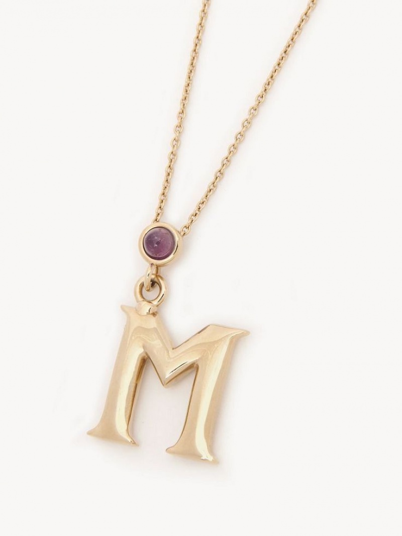 Chloe Alphabet With Pendant Kolye Altın | CHE-SR14343