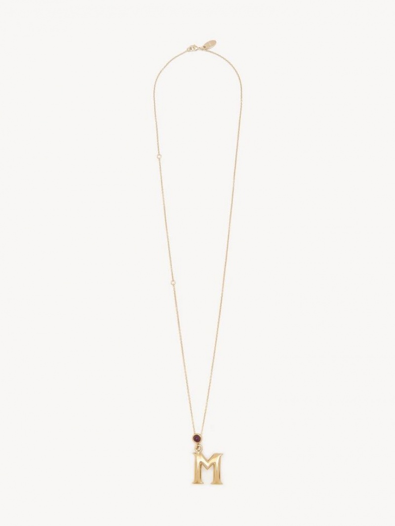 Chloe Alphabet With Pendant Kolye Altın | CHE-SR14343