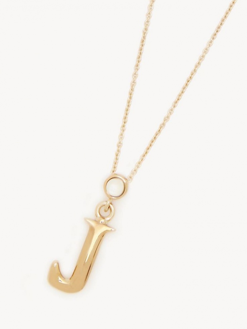 Chloe Alphabet With Pendant Kolye Altın | CHE-SR14346