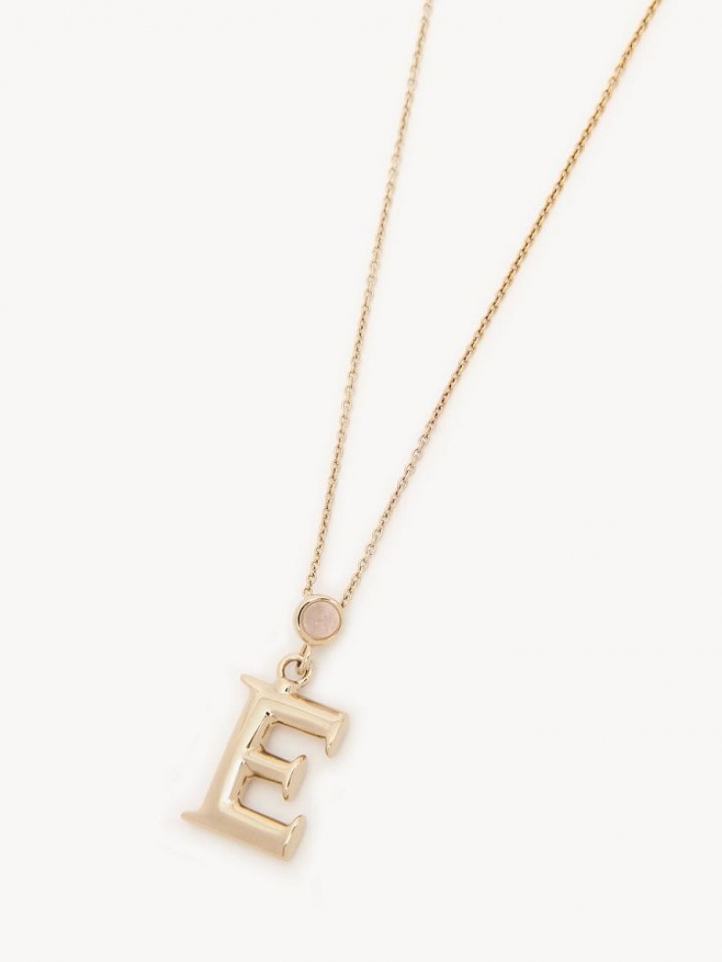 Chloe Alphabet With Pendant Kolye Altın | CHE-SR14351