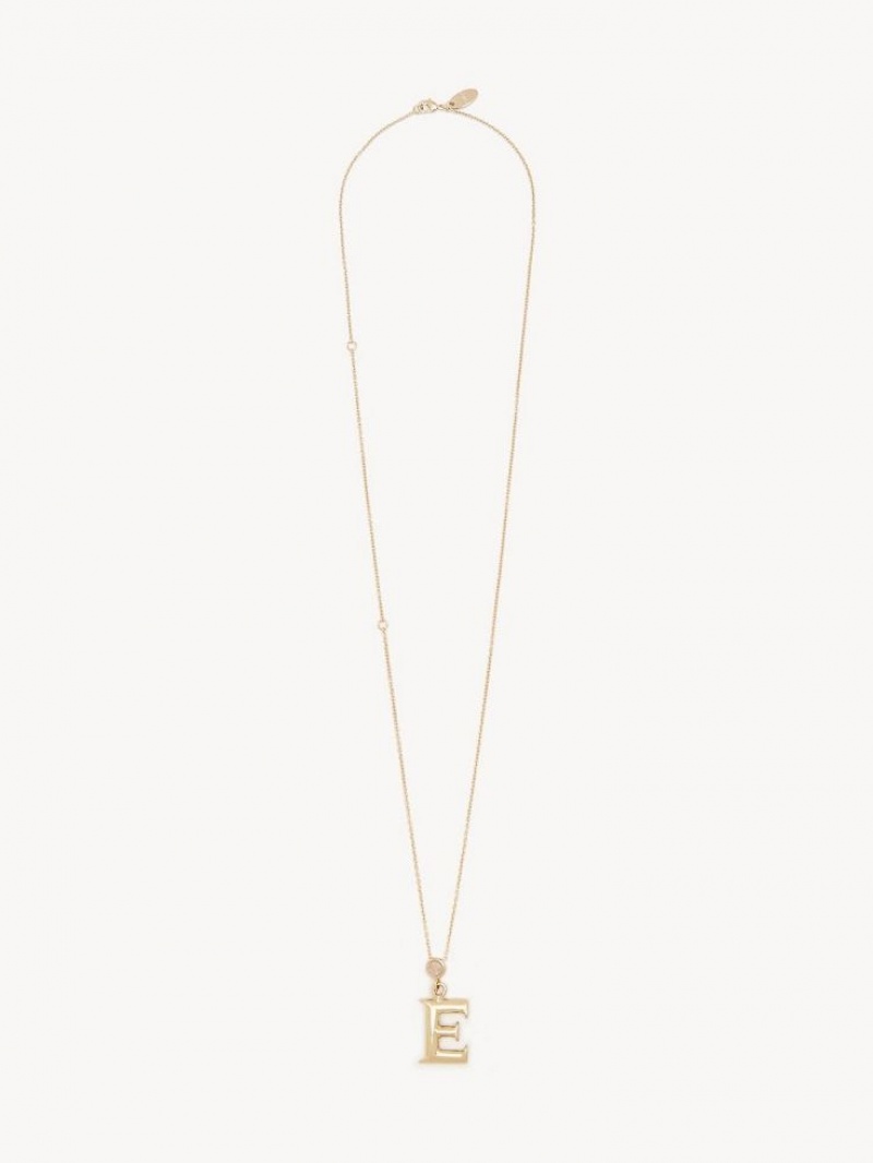 Chloe Alphabet With Pendant Kolye Altın | CHE-SR14351