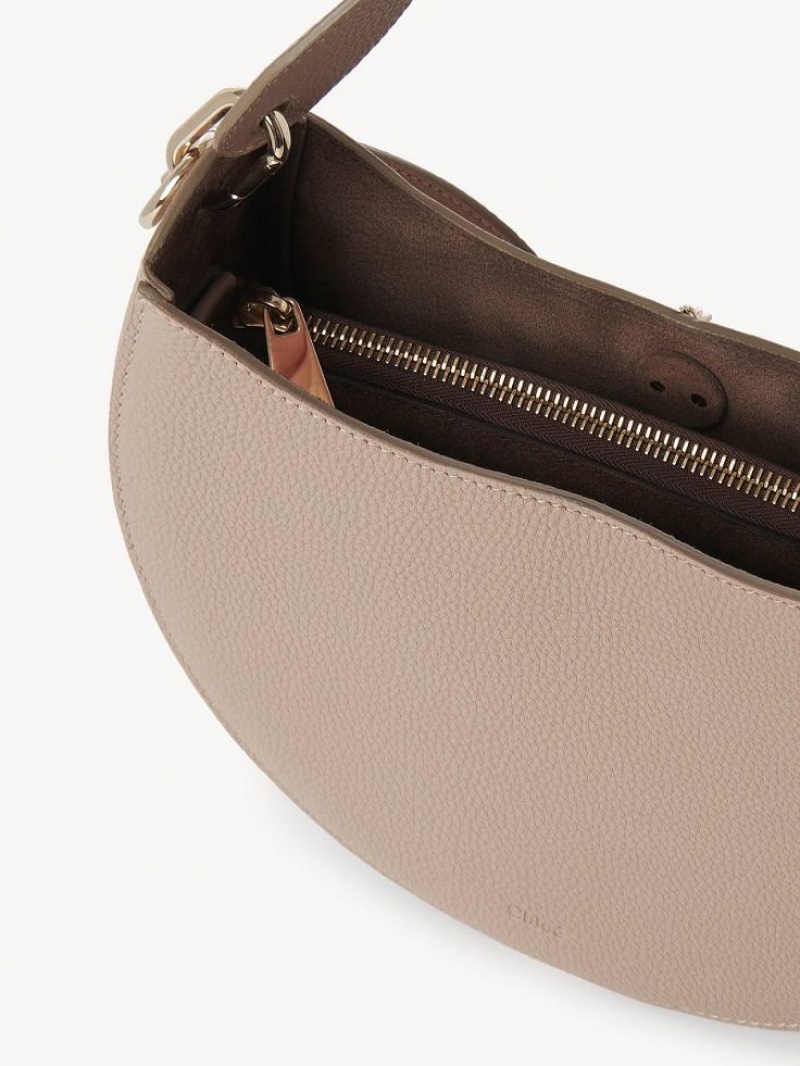 Chloe Arlène Small Hobo Çapraz Askılı Çanta Bej Rengi | CHE-SR13575