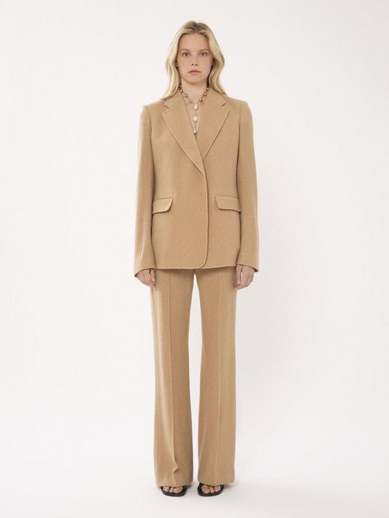 Chloe Buttonless Tailored Mont Kahverengi | CHE-SR13770