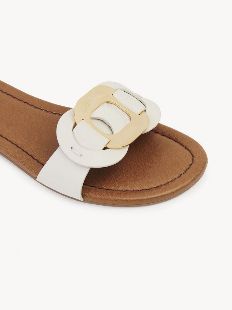 Chloe Chany Mule Düz Ayakkabı Beyaz | CHE-SR14823