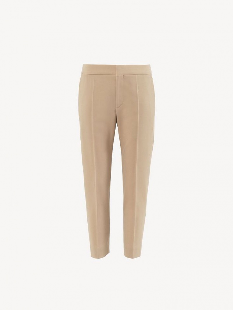 Chloe Cropped Pantolon Kahverengi | CHE-SR14000