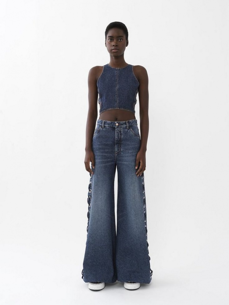 Chloe Cropped Üstler Mavi | CHE-SR13892