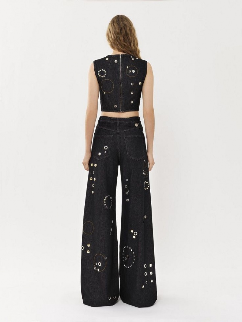 Chloe Cropped Üstler Siyah | CHE-SR13884