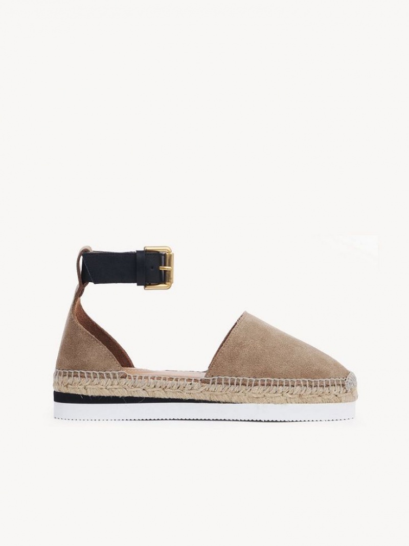 Chloe Glyn Espadril Sandalet Haki | CHE-SR14803