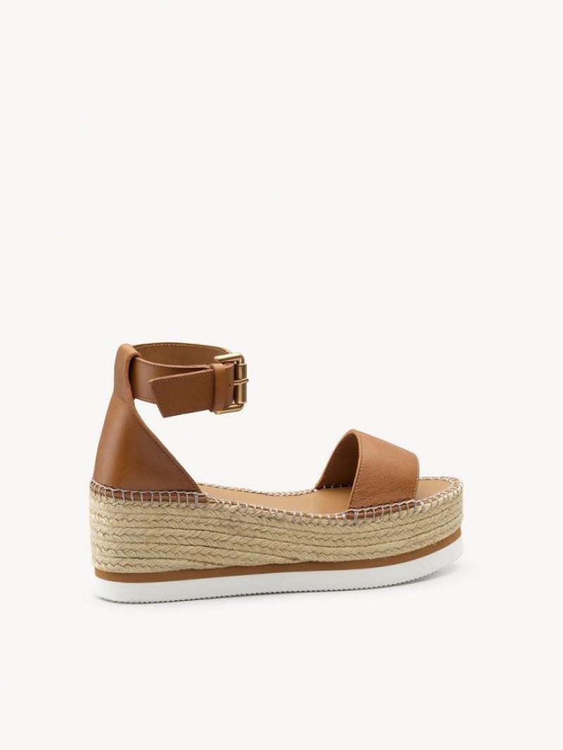 Chloe Glyn Espadril Sandalet Kahverengi | CHE-SR14806