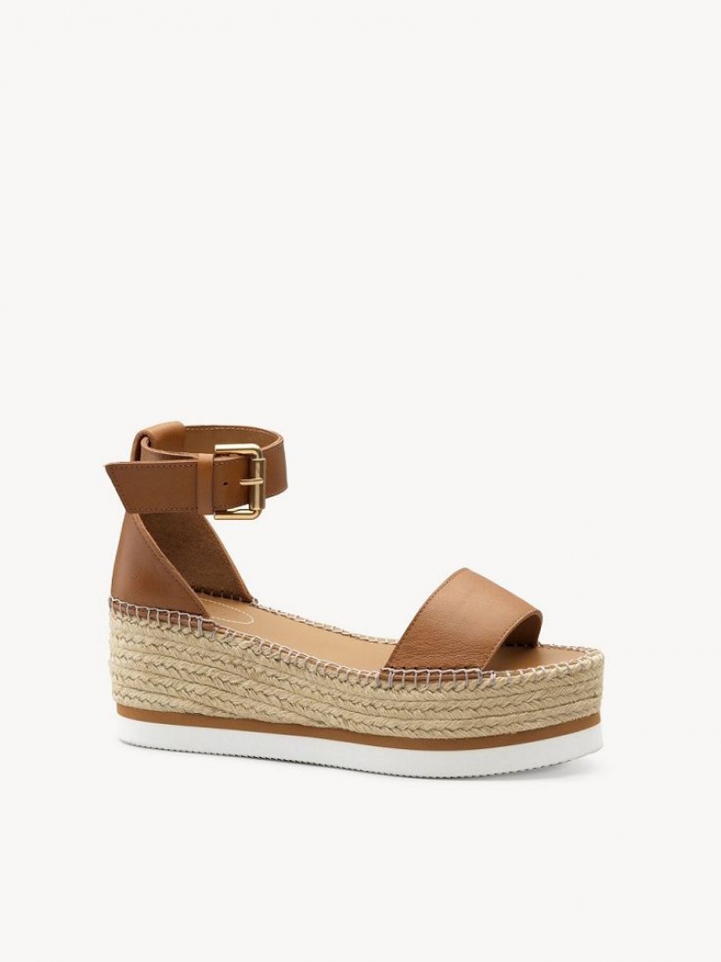 Chloe Glyn Espadril Sandalet Kahverengi | CHE-SR14806