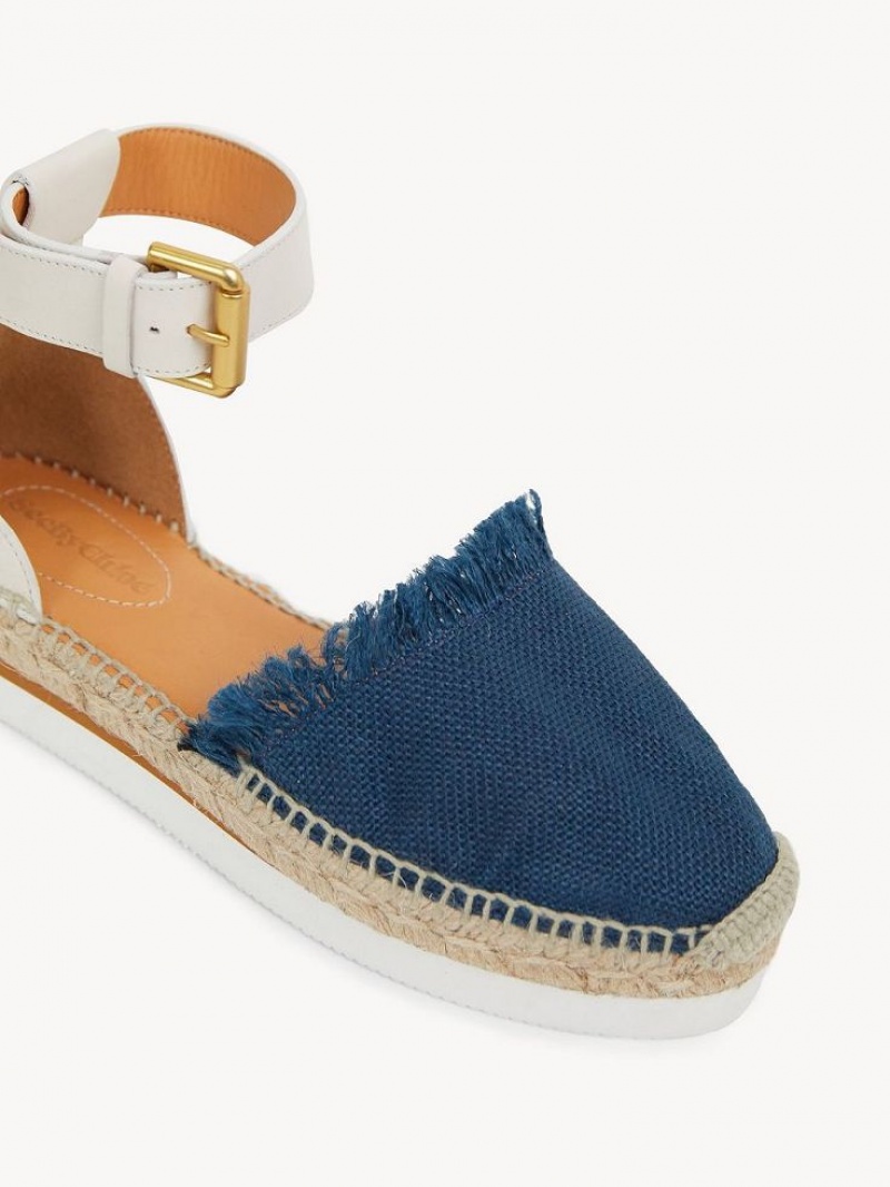 Chloe Glyn Espadril Sandalet Koyu Mavi | CHE-SR14819