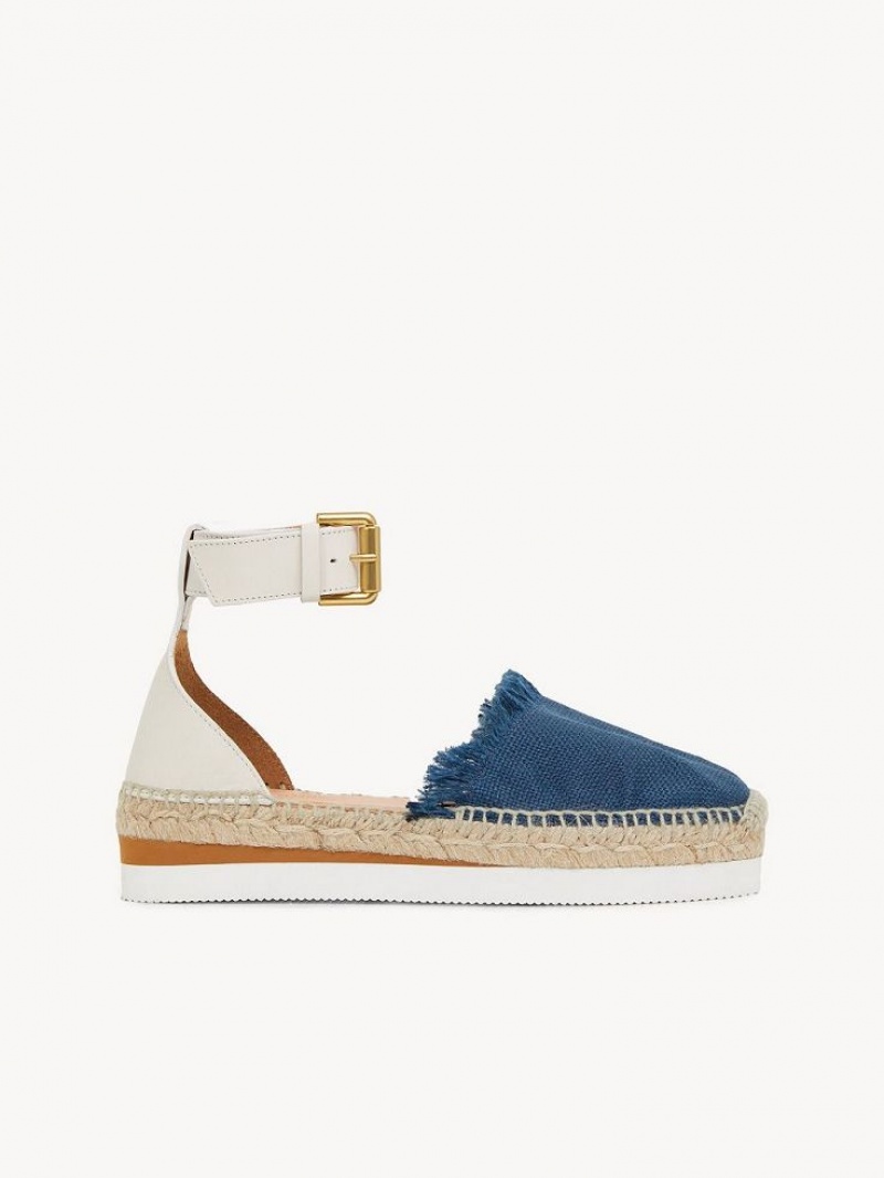 Chloe Glyn Espadril Sandalet Koyu Mavi | CHE-SR14819