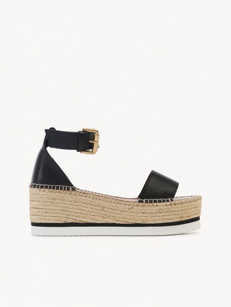 Chloe Glyn Espadril Sandalet Siyah | CHE-SR14836