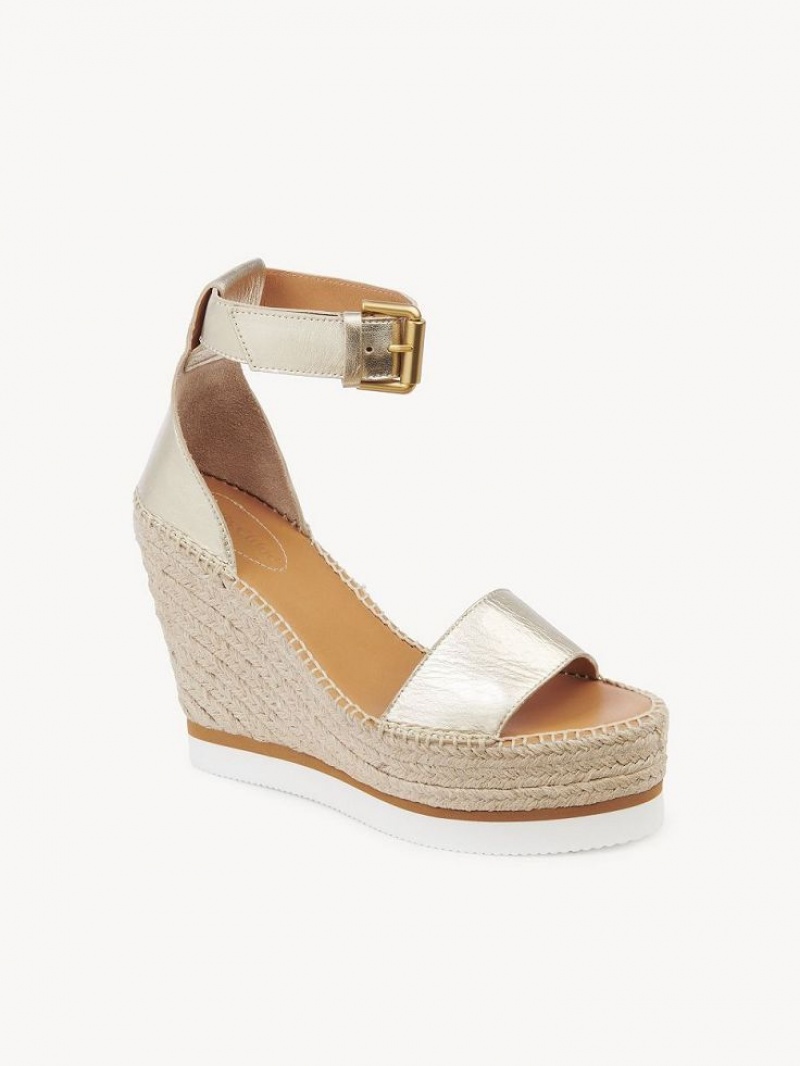 Chloe Glyn Espadril Wedge Gümüş | CHE-SR14843